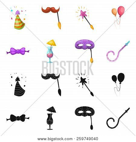 Vector Illustration Of Party And Birthday Icon. Set Of Party And Celebration Stock Vector Illustrati