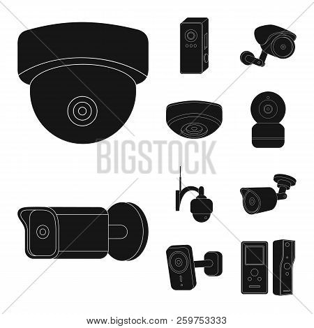 Vector Design Of Cctv And Camera Icon. Set Of Cctv And System Stock Vector Illustration.