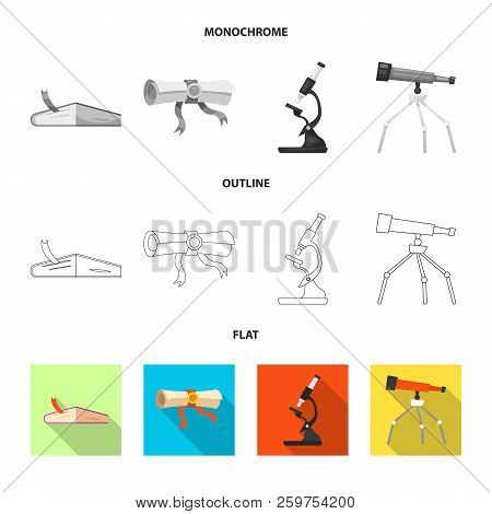 Vector Design Of Education And Learning Logo. Collection Of Education And School Stock Vector Illust