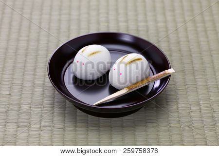rabbit manju, japanese confection for moon viewing event
