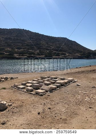 Ruins and archaeological site of Knidos, city of ancient greece  