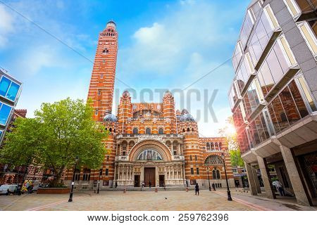 London, Uk - May 13 2018: Westminster Cathedral Or The Metropolitan Cathedral Of The Precious Blood