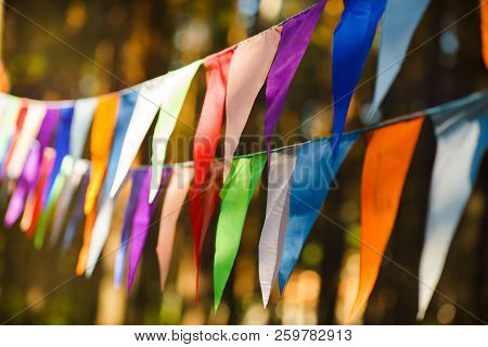 Carnival Garland With Flags, Decorative Party Pennants For Birthday Celebration, Festival And Fair D