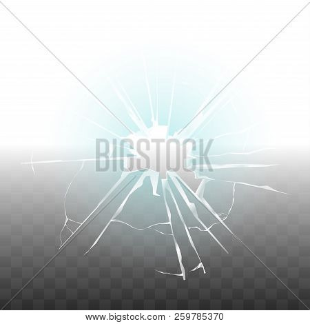 Glass Broken Because Of Bullet Shot Transparent Vector