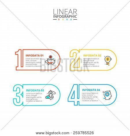 Thin Line Flat Numbers Infographic. Template For Diagram, Graph, Presentation And Chart. Business Co