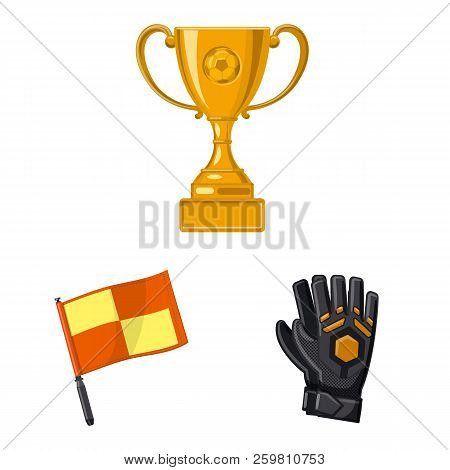 Vector Illustration Of Soccer And Gear Sign. Set Of Soccer And Tournament Stock Vector Illustration.