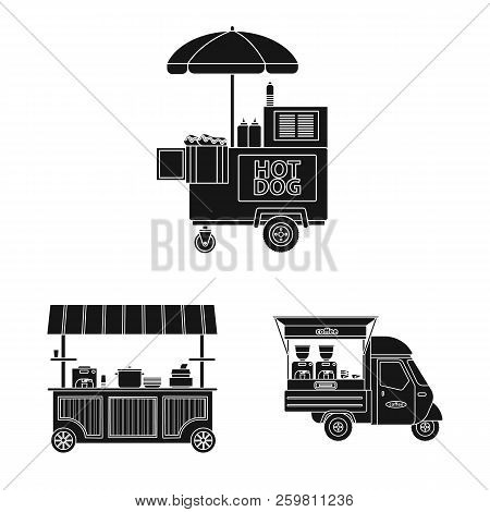 Vector Illustration Of Market And Exterior Icon. Collection Of Market And Food Vector Icon For Stock