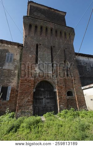 Lignana, Vercelli, Piedmont, Italy: Exterior Of The Medieval Castle