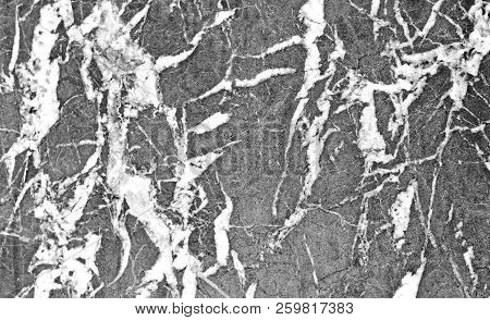 Gray And White Stone Background, Like Marble, Gray Limestone With White Calcite Veins