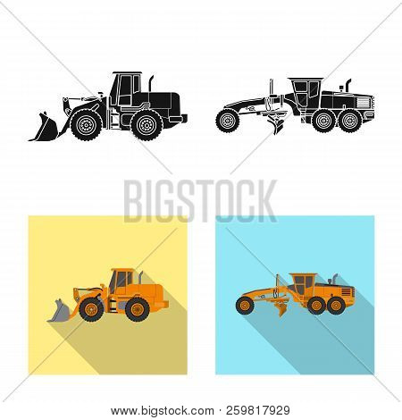 Vector Design Of Build And Construction Icon. Set Of Build And Machinery Stock Vector Illustration.