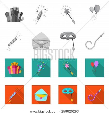 Vector Design Of Party And Birthday Symbol. Set Of Party And Celebration Stock Vector Illustration.