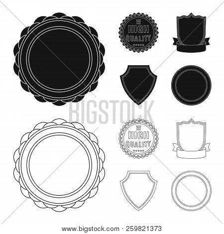 Vector Design Of Emblem And Badge Logo. Set Of Emblem And Sticker Vector Icon For Stock.
