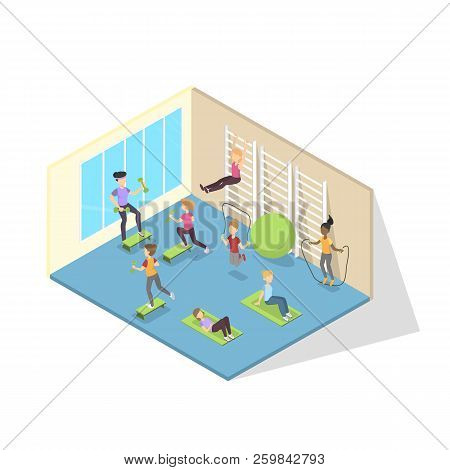 Chldren Training In The Big School Gym