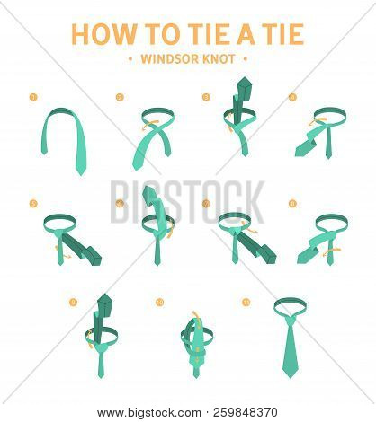 How To Tie A Windsor Knot Tie Instruction.