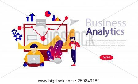 Business Analytics Horizontal Banner For Your Website.