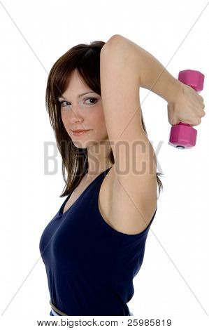 Junges Mädchen Fitness mit Gewicht zu tun