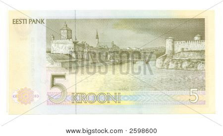 5 Kroon Bill af Estland, 1992