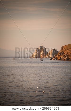 Shaman Rock On Baykal Lake In Russia.