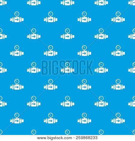 Pressure Sensor Pattern Vector Seamless Blue Repeat For Any Use
