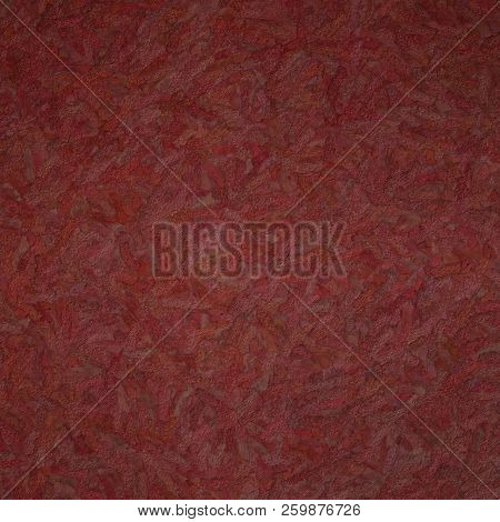 Abstract Illustration Of Square Acajou Textured Impasto Background, Digitally Generated
