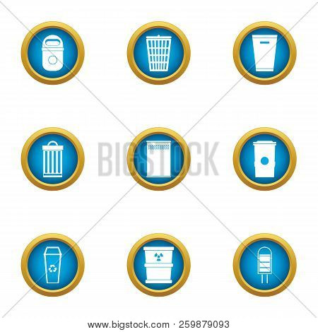 Debris Icons Set. Flat Set Of 9 Debris Vector Icons For Web Isolated On White Background
