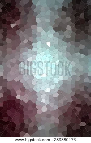 Abstract Illustration Of Vertical Red And Blue Colroful Small Hexagon Background, Digitally Generate