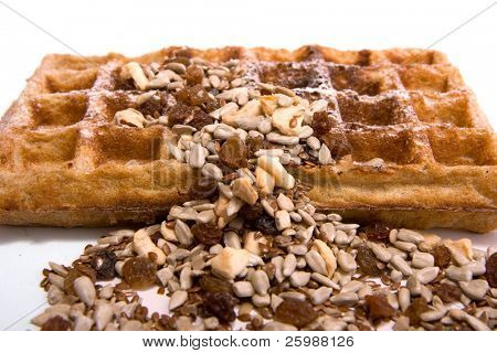 Waffles de grano entero integral