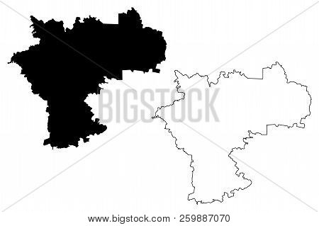 Ulyanovsk Oblast (russia, Subjects Of The Russian Federation, Oblasts Of Russia) Map Vector Illustra