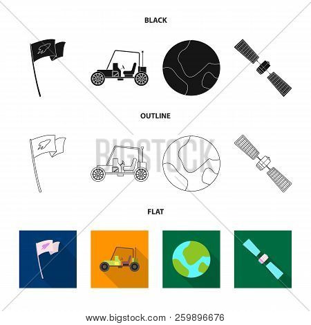Isolated Object Of Mars And Space Symbol. Set Of Mars And Planet Stock Vector Illustration.
