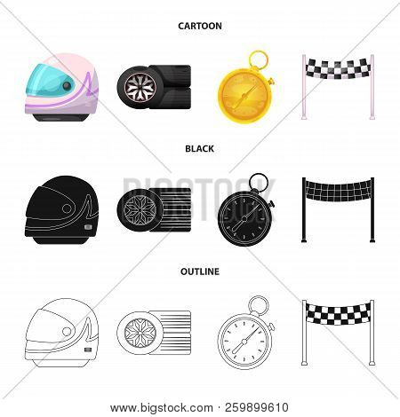 Vector Design Of Car And Rally Logo. Collection Of Car And Race Stock Vector Illustration.