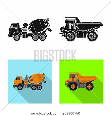Vector Design Of Build And Construction Sign. Set Of Build And Machinery Stock Vector Illustration.