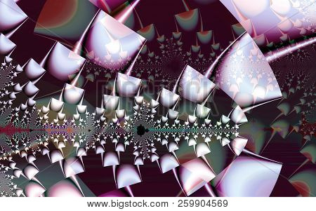 Psychedelic Mushrooms Psilocybe Mexicana - Fractal Art.