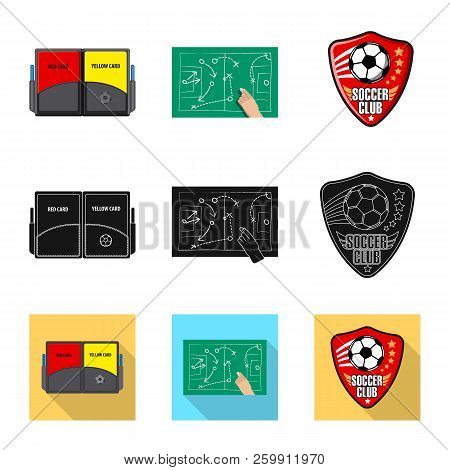Isolated Object Of Soccer And Gear Logo. Collection Of Soccer And Tournament Stock Symbol For Web.