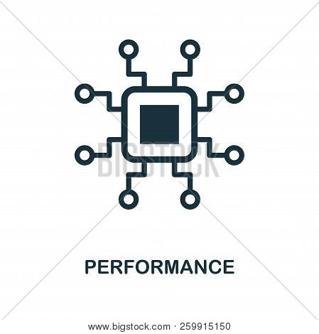 Performance Icon. Monochrome Style Design From Machine Learning Icon Collection. Ui And Ux. Pixel Pe