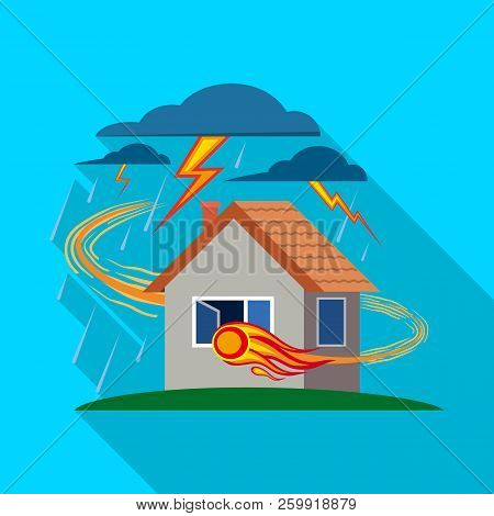 Vector Design Of Natural And Disaster Symbol. Set Of Natural And Risk Stock Symbol For Web.