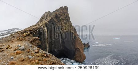 Landscape With Rocks On Deception Island, Antarctica