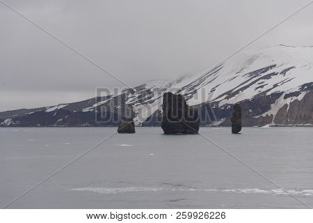 Landscape With Rocks On Deception Island, Antarctica