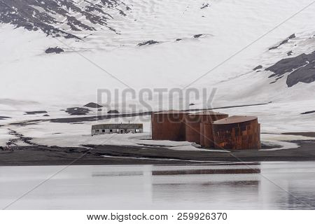 Old Whaling Station On Deception Island, Antarctica