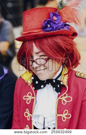 September 22, 2018 Kiev, Ukraine, Art Plant Platform. Festival Of Modern Pop Culture Comic Con. Girl