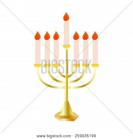 Abstract Colored Isalated Chandelier, Vector Illustration Design