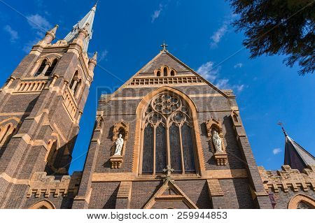 St Mary And St Joseph Cathedral In Australian Countryside Town Armidale