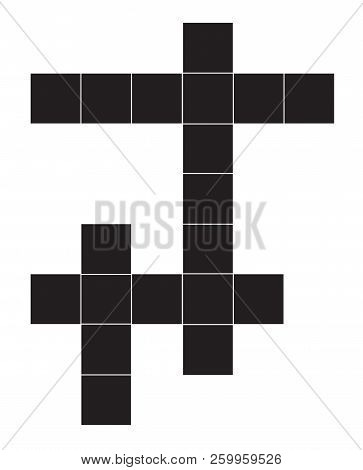 Crossword Flat Sign. Crossword On White Background. Flat Style. Crossword Icon Design For Logo, Mobi
