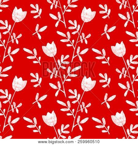Simlpe Seamless Pattern. Abstract Watercolor Free Hand Drawn Illustration For Wrapping, Background, 