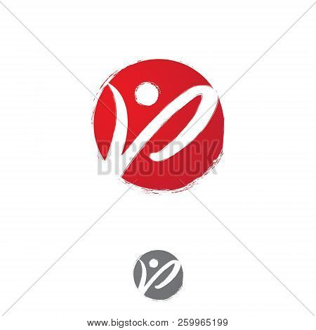 Abstract Letter P Vector Empthy Space Or Negative Space Style Logo Design. Grunge Style Abstract Log