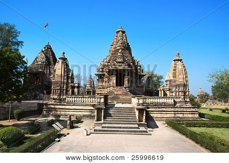LakshmanaTemple, gruppo occidentale, Khajuraho, Madhya Pradesh, India.