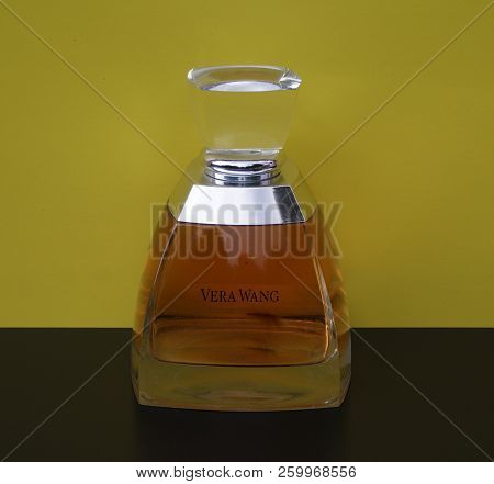 Vera Wang, Fragrance For Ladies, Large Perfume Bottle
Kassel, Germany, September 15, 2018: Vera Wang