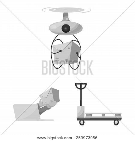 Vector Illustration Of Goods And Cargo Symbol. Set Of Goods And Warehouse Vector Icon For Stock.