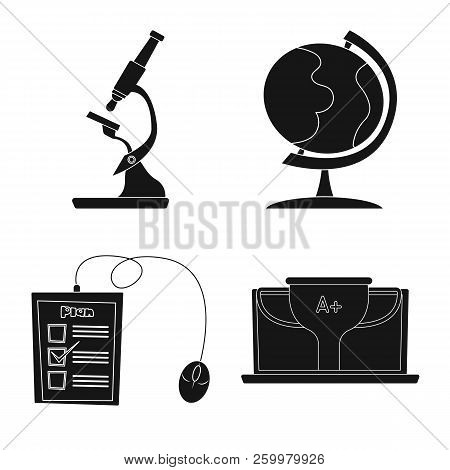 Vector Design Of Education And Learning Symbol. Collection Of Education And School Vector Icon For S
