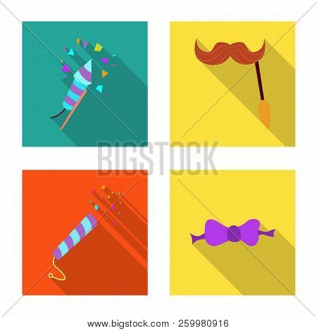 Vector Design Of Party And Birthday Symbol. Collection Of Party And Celebration Stock Vector Illustr