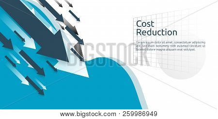 Business Finance Crisis Concept. Money Fall Down Symbol. Arrow Decrease Economy Stretching Rising Dr